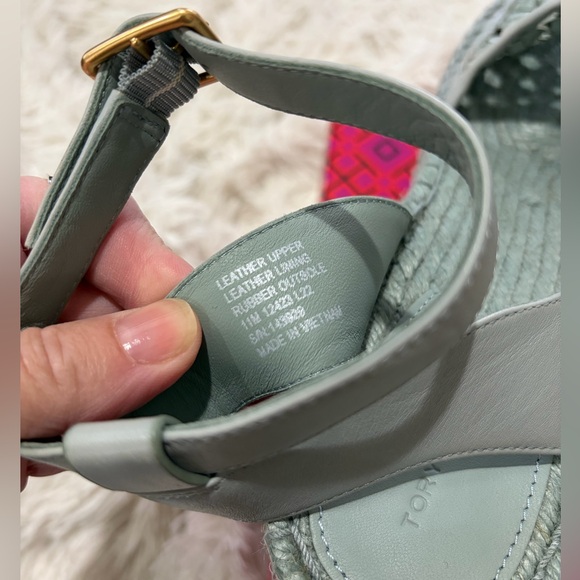 TORY BURCH Woven Goat Leather Flatform Espadrille Sandal - Size 11 - NIB - Picture 5 of 8